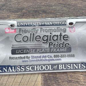 University of San Diego Knauss School of Business License Plate Holder